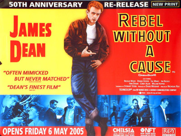 REBEL WITHOUT A CAUSE (Re-release) ORIGINAL CINEMA POSTER