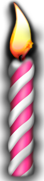 Birthday Candle (Single) - Lifesize Cardboard Cutout / Standee