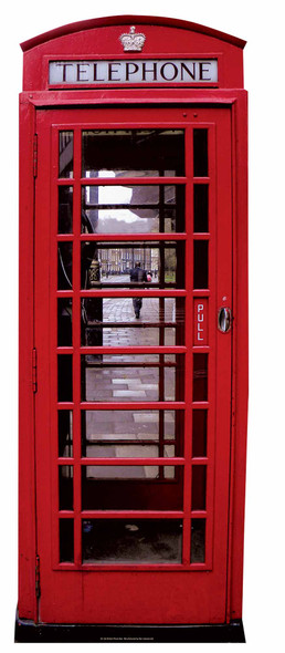 Classic British Red Telephone Box Lifesize Cardboard Cutout / Standee