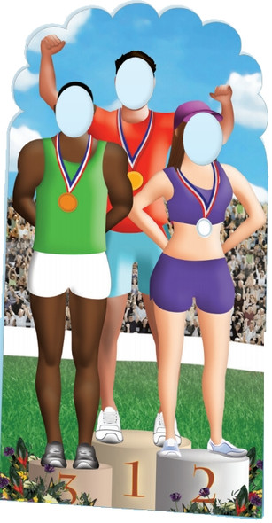 Olympics Podium Stand-in Cutout