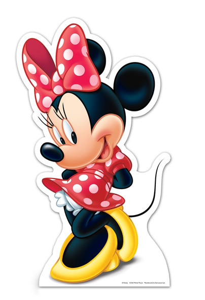 Recorte de cartón de Minnie Mouse.