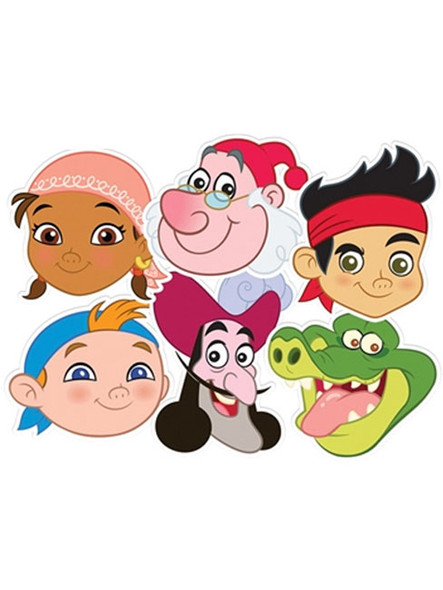 Jake and The Neverland Pirates Face Masks Set of 6