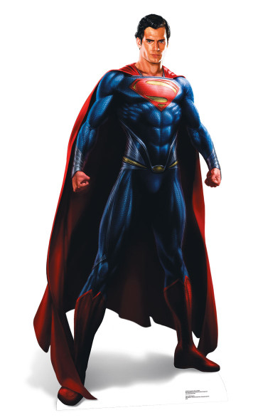Homme d'acier Superman (Henry Cavill) découpe en carton grandeur nature / voyageur debout