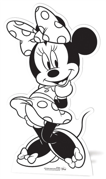 Recorte de cartón para colorear y conservar de Minnie Mouse