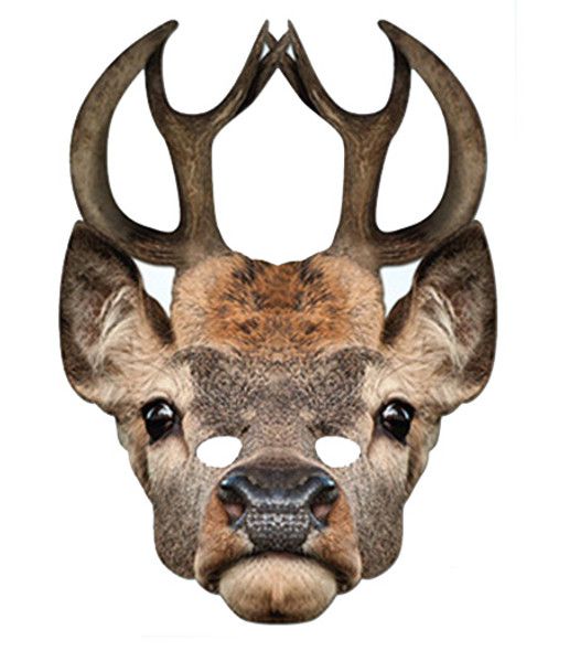 Masque facial de fête de carte d'animal de cerf