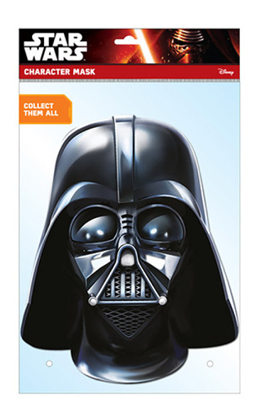 Mascarilla oficial de fiesta de cartas Star Wars de Darth vader