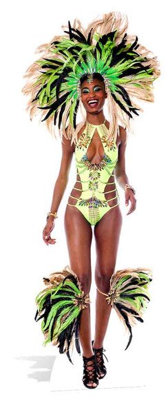 Mardi Gras Brazilian Carnival Babe Lifesize Cardboard Cutout
