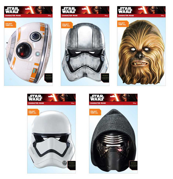 Star Wars Force Awakens Variety Card Mask 5 Pack