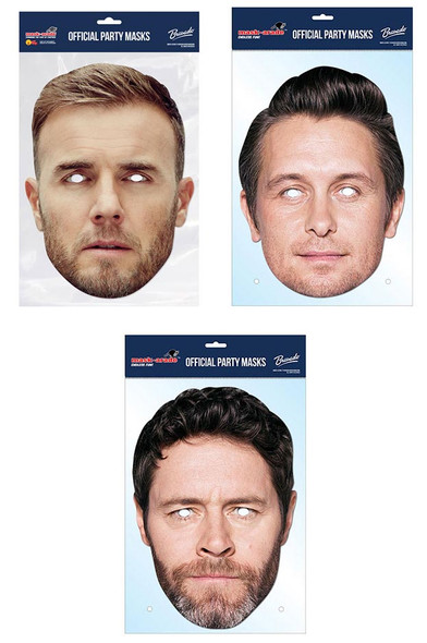 Take That Official 2D Card Party Face Masks Variety 3 Pack Take That Official 2D Card Party Face Masks Variety 3 Pack