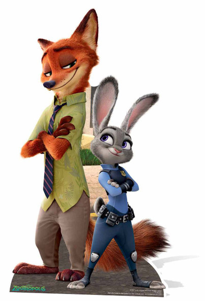 Judy Hopps and Nick Wilde from Zootropolis Cardboard Cutout