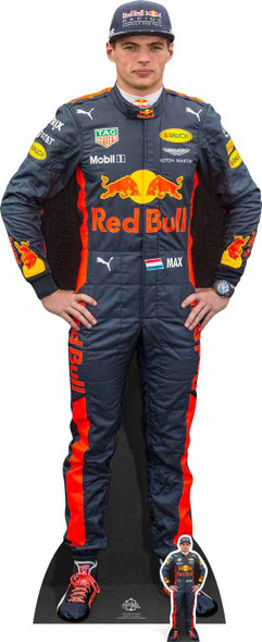  Max Verstappen avec découpe en carton pour mini pilote de Formule 1/voyageur 
