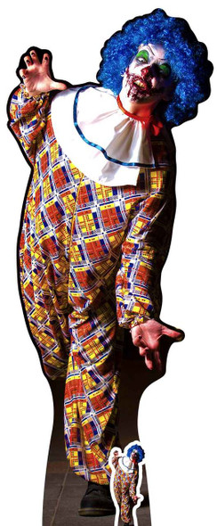 Scary Male Killer Clown Halloween Cutout 