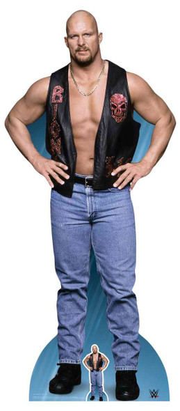 Stone cold steve austin wwe lifesize papudskæring / standup 