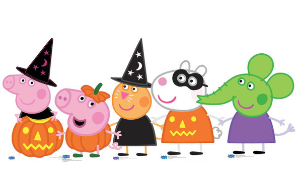 Peppa Pig en vrienden Halloween-thema kartonnen uitsnijset