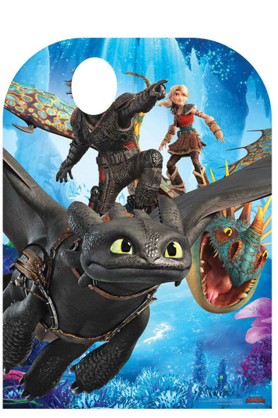 How to Train Your Dragon 3 kindermaatstandaard in officiële kartonnen uitsparing