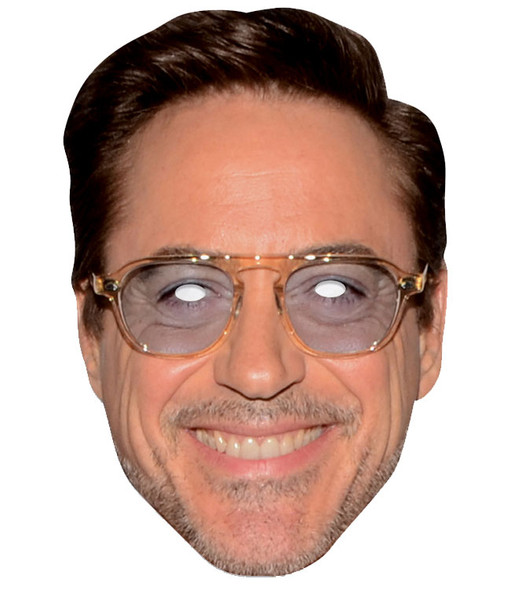 Robert Downey Jr Single 2D Card Party Face Mask 