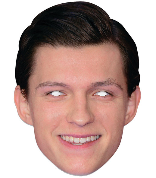 Máscara facial de fiesta de tarjeta 2d única de Tom Holland