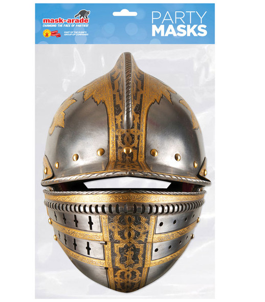 Medieval Knight's Helmet Historical Single 2D Card Party Face Mask