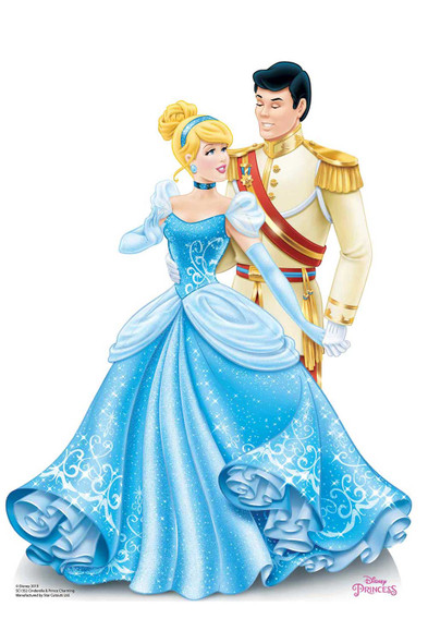 Princess Cinderella and Prince Charming Disney Official Cardboard Cutout 