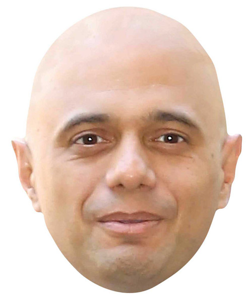 Sajid Javid masque facial de fête à carte unique 2D