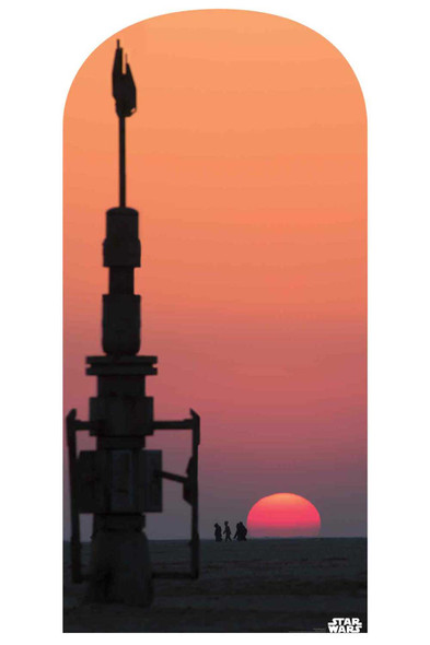 Fondo / stand-up oficial de cartón recortado Star Wars jakku sunset