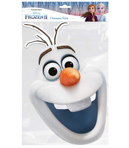 Olaf from Frozen 2 Official Disney Single 2D Card Party Face Mask Olaf from Frozen 2 Official Disney Single 2D Card Party Face Mask