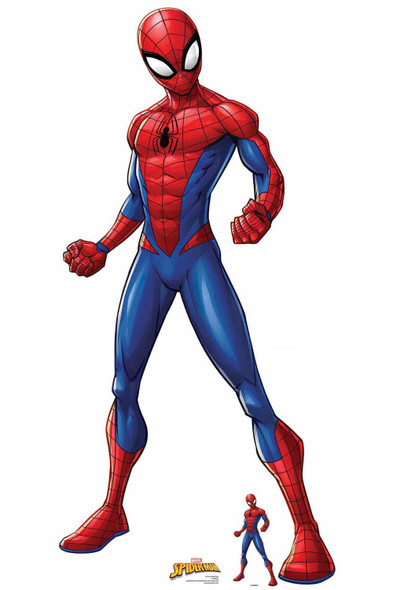 Découpe officielle en carton Marvel grandeur nature de Spider-man Spiderverse
