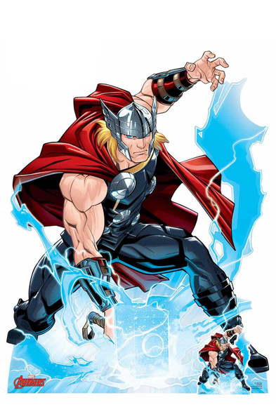 Thor Call the Storm Hammer Smash Recorte de cartón oficial de Marvel