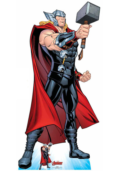 Thor Mjolnir's Might Hammer Pose Official Marvel Cardboard Cutout Thor Mjolnir's Might Hammer Pose Official Marvel Cardboard Cutout