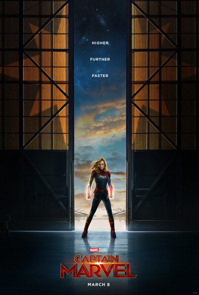 Captain Marvel Original Movie Poster Double Sided Advance Style – UV Coated