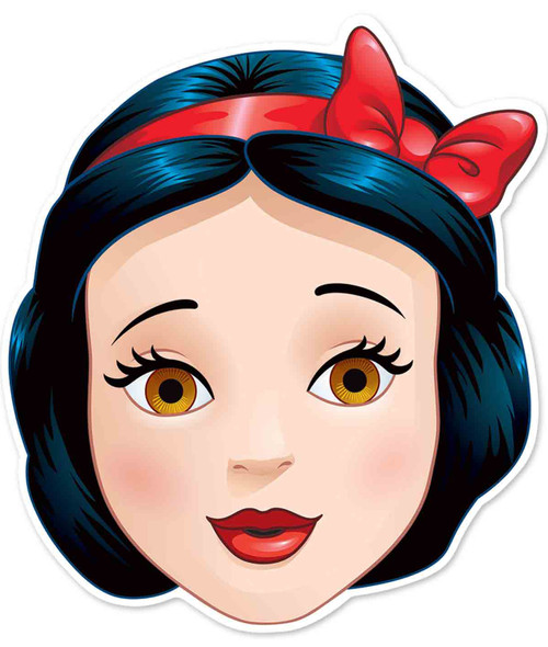 Masque de fête de carte 2d taille enfant Princesse Disney officielle de Blanche-Neige
