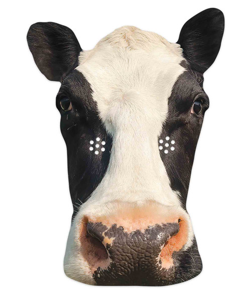 Cow 2D Animal Single Card Party Mask