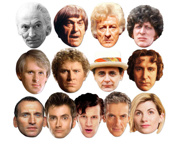 Doctor Who 2D Card Party Masques faciaux Ensemble complet de 13