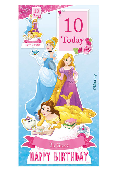 Personalisierter „Happy Birthday“-Pappaufsteller Disney Prinzessin vor Ort