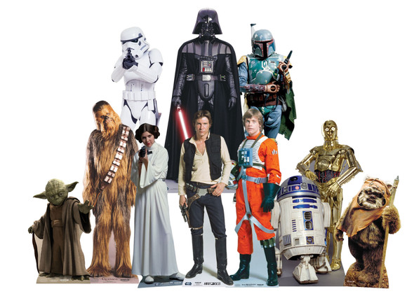 Star Wars Cardboard Cutouts Classic Trilogy Bumper Pack of 10 Star Wars Cardboard Cutouts Classic Trilogy Bumper Pack of 10