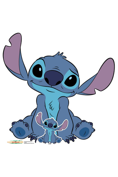 Stitch sentado de Lilo y Stitch Recorte/de pie de cartón de tamaño real y mini