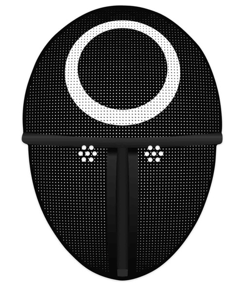 Squid Guard 2D Card Face Mask Circle Style Inspired by Squid Game Squid Guard 2D Card Face Mask Circle Style Inspired by Squid Game
