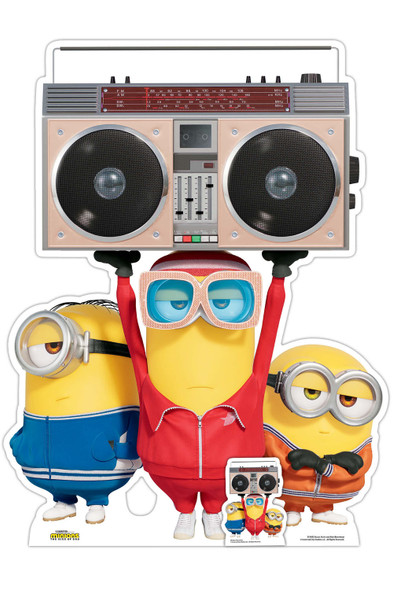 Minions Boombox Group Découpe en carton Officiel Minions : The Rise of Gru Standee