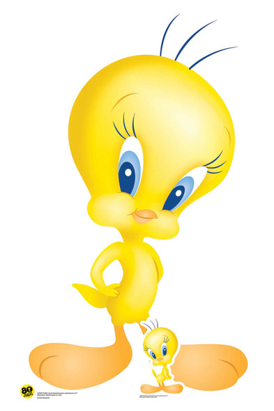 Tweetie Pie 80e anniversaire découpe en carton officiel Looney Tunes voyageur debout