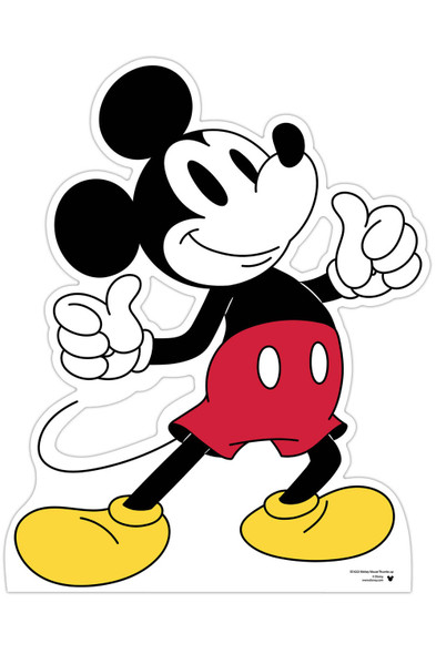 Mickey Mouse Thumbs Up Cardboard Cutout Official Disney Standup