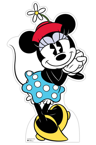 Minnie mouse falda azul recortada de cartón standup oficial Disney