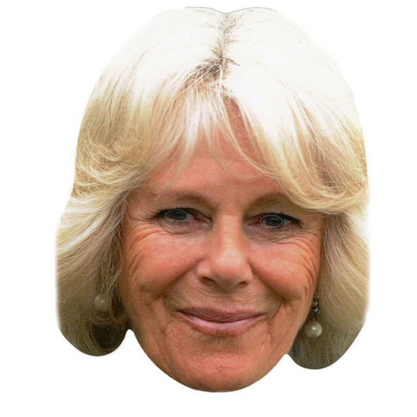 Camilla Queen consort royal single 2D-kaart feestgezichtsmasker