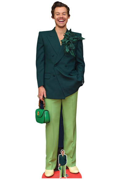 Harry styles tenue verte découpe en carton grandeur nature / debout