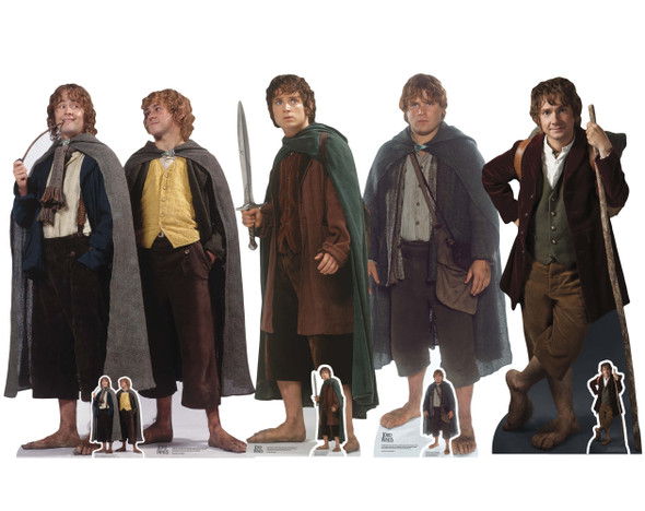 The Lord Of The Rings Hobbits Cardboard Cutout Collection - Set of 4
