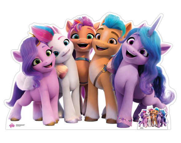 Mon petit poney mini groupe carton voyageur officiel découpé