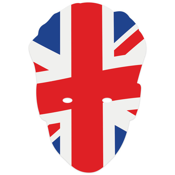 Union Jack Flag 2D Card Party Face Mask Song Contest