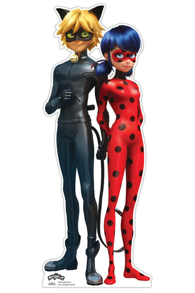 Lady Bug and Cat Noir from Miraculous Mini Cardboard Cutout Official Standup