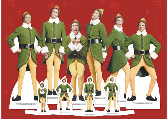 Buddy the Elf Table Top Cardboard Cutouts Party Pack of 10