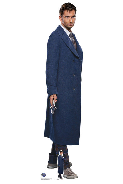 Vierzehnter Doctor Who David Tennant Blue Coat, lebensgroßer Pappausschnitt