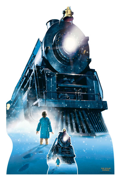 Le stand-up / voyageur debout de Noël découpé en carton du train Polar Express